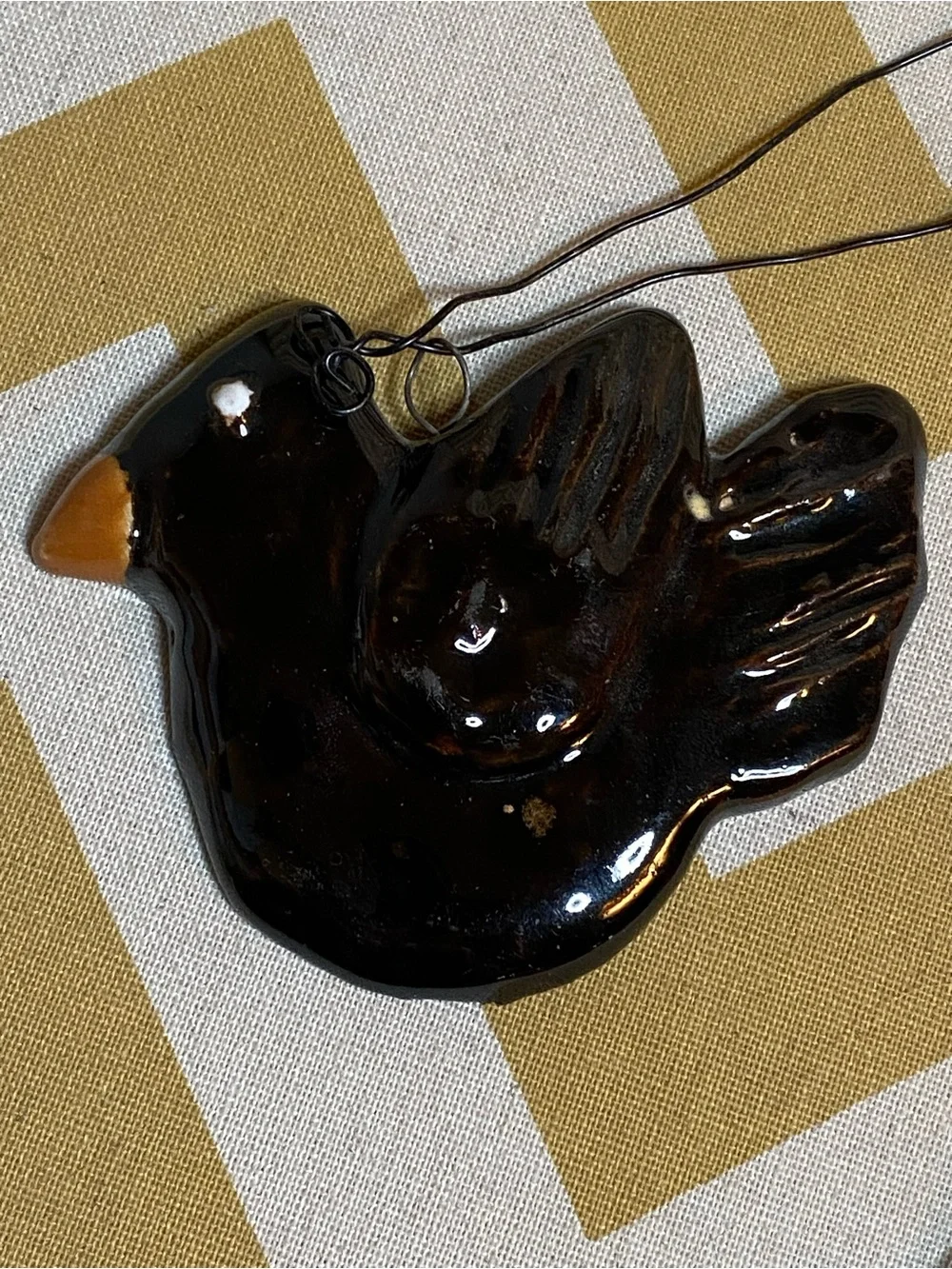 3 vintage inspired handmade clay Halloween ornaments (C-14)